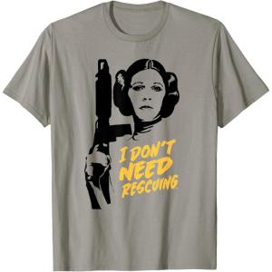 imageStar Wars Princess Leia Escape I Dont Need Rescuing TShirtSlate Grey