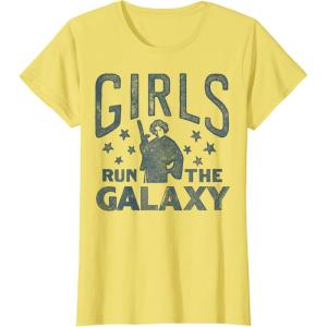 imageStar Wars Princess Leia Girls Run The Galaxy Disney TShirtLemon Yellow