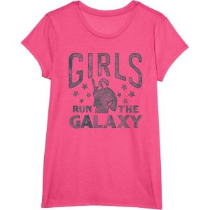 imageStar Wars Princess Leia Girls Run The Galaxy Disney TShirtPink Heather