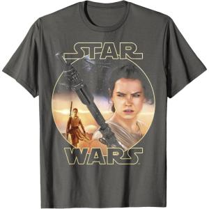 imageStar Wars Rey Close Up TShirtAsphalt Grey