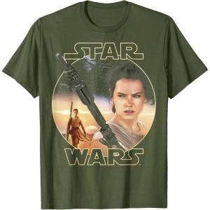 imageStar Wars Rey Close Up TShirtOlive Green