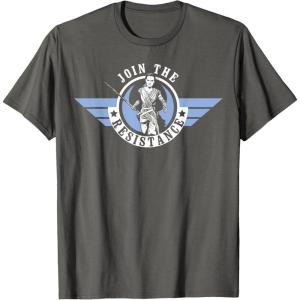 imageStar Wars Rey Episode 7 Join the Resistance Graphic TShirt TShirtAsphalt Grey