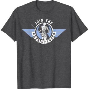 imageStar Wars Rey Episode 7 Join the Resistance Graphic TShirt TShirtDark Heather Grey