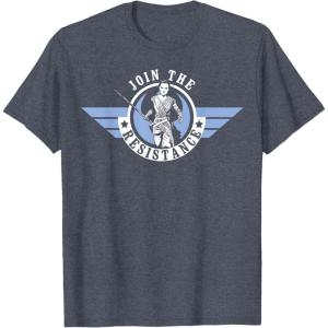 imageStar Wars Rey Episode 7 Join the Resistance Graphic TShirt TShirtHeather Blue