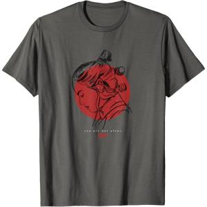 imageStar Wars Rey You Are Not Alone Valentines Day TShirtAsphalt Grey