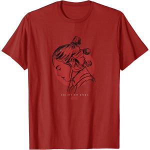 imageStar Wars Rey You Are Not Alone Valentines Day TShirtCranberry Red
