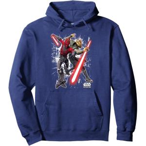 imageStar Wars The Clone Wars Darth Maul ampamp Savage Opress Pullover HoodieNavy Blue