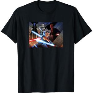 imageStar Wars The Clone Wars Exclusive Ahsoka ampamp Darth Maul TShirtBlack