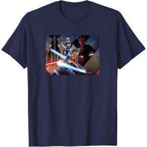 imageStar Wars The Clone Wars Exclusive Ahsoka ampamp Darth Maul TShirtNavy Blue
