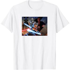 imageStar Wars The Clone Wars Exclusive Ahsoka ampamp Darth Maul TShirtWhite