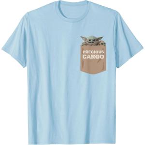 imageStar Wars The Mandalorian The Child Precious Cargo Pocket TShirtBaby Blue