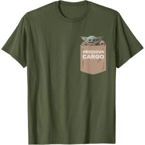 imageStar Wars The Mandalorian The Child Precious Cargo Pocket TShirtOlive Green