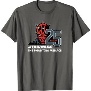 imageStar Wars The Phantom Menace 25th Anniversary Darth Maul TShirtAsphalt Grey