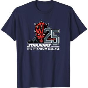 imageStar Wars The Phantom Menace 25th Anniversary Darth Maul TShirtNavy Blue