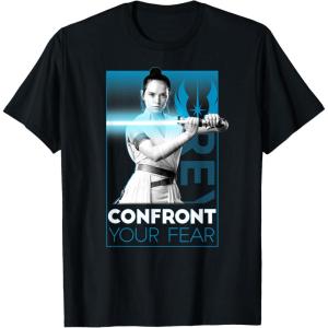 imageStar Wars The Rise Of Skywalker Rey Confront Your Fears TShirtBlack