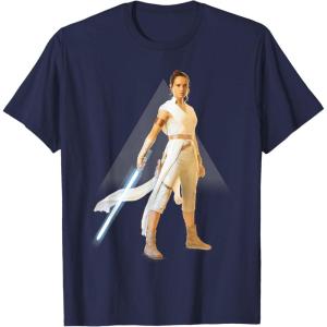 imageStar Wars The Rise of Skywalker Rey Jedi Warrior TShirtNavy Blue