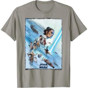 imageStar Wars The Rise of Skywalker Rey Poster TShirtSlate Grey