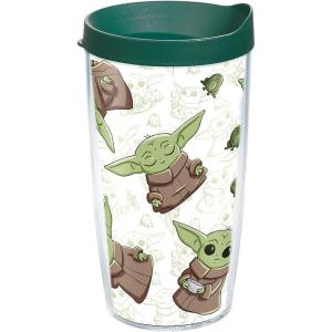 imageTervis Made in USA Double Walled Star Wars  The Mandalorian Child Playing Insulated Tumbler Cup Keeps Drinks Cold ampamp Hot 16oz ClearClassic