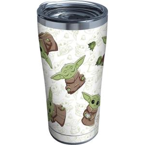 imageTervis Made in USA Double Walled Star Wars  The Mandalorian Child Playing Insulated Tumbler Cup Keeps Drinks Cold ampamp Hot 16oz ClearStainless Steel