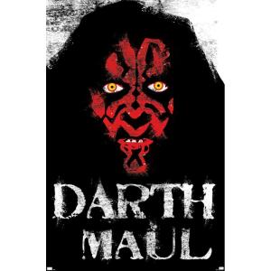 imageTrends International Star Wars The Phantom Menace  Darth Maul Charcoal Wall Poster 34L x 224W Premium Unframed VersionPremium Unframed Version