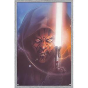 imageTrends International Star Wars The Phantom Menace  Darth Maul Lightsaber Wall Poster 34L x 224W Premium Unframed VersionGray Framed Version