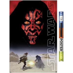 imageTrends International Star Wars The Phantom Menace  Darth Maul One Sheet Wall Poster 34L x 224W Premium Unframed VersionPremium Poster  Clip Bundle