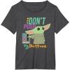 imageStar Wars The Mandalorian The Child Dont Touch My Buttons TShirtDark Heather Grey