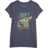 imageStar Wars The Mandalorian The Child Dont Touch My Buttons TShirtHeather Blue