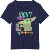 imageStar Wars The Mandalorian The Child Dont Touch My Buttons TShirtNavy Blue