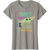 imageStar Wars The Mandalorian The Child Dont Touch My Buttons TShirtSlate Grey