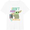 imageStar Wars The Mandalorian The Child Dont Touch My Buttons TShirtWhite