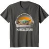 imageStar Wars The Mandalorian The Child Floating Pod TShirtAsphalt Grey