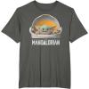 imageStar Wars The Mandalorian The Child Floating Pod TShirtAsphalt Grey
