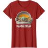 imageStar Wars The Mandalorian The Child Floating Pod TShirtCranberry Red