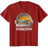 imageStar Wars The Mandalorian The Child Floating Pod TShirtCranberry Red