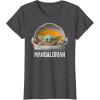 imageStar Wars The Mandalorian The Child Floating Pod TShirtDark Heather Grey