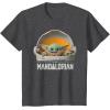 imageStar Wars The Mandalorian The Child Floating Pod TShirtDark Heather Grey