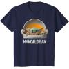 imageStar Wars The Mandalorian The Child Floating Pod TShirtNavy Blue