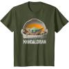 imageStar Wars The Mandalorian The Child Floating Pod TShirtOlive Green