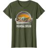 imageStar Wars The Mandalorian The Child Floating Pod TShirtOlive Green