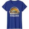 imageStar Wars The Mandalorian The Child Floating Pod TShirtRoyal Blue