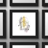 imageTrends International Gallery Pops Star Wars Saga  MidCentury Modern C3PO Wall Art Wall Poster 12quot x 12quot Black Framed VersionBlack Framed Version