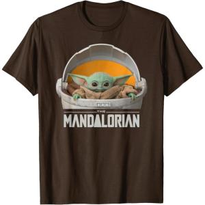 imageStar Wars The Mandalorian The Child Floating Pod TShirtBrown