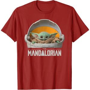 imageStar Wars The Mandalorian The Child Floating Pod TShirtCranberry Red