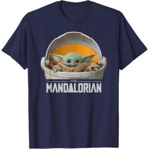 imageStar Wars The Mandalorian The Child Floating Pod TShirtNavy Blue