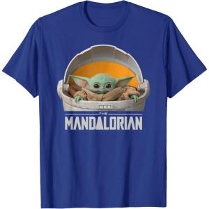 imageStar Wars The Mandalorian The Child Floating Pod TShirtRoyal Blue