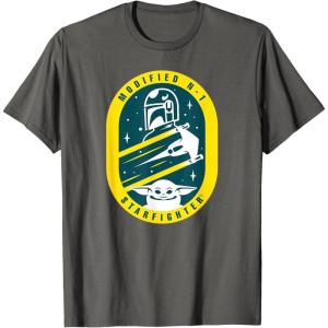 imageStar Wars The Mandalorian and Grogu Modified N1 Starfighter TShirtAsphalt Grey
