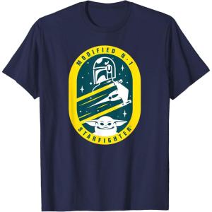 imageStar Wars The Mandalorian and Grogu Modified N1 Starfighter TShirtNavy Blue
