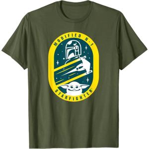 imageStar Wars The Mandalorian and Grogu Modified N1 Starfighter TShirtOlive Green