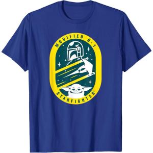 imageStar Wars The Mandalorian and Grogu Modified N1 Starfighter TShirtRoyal Blue